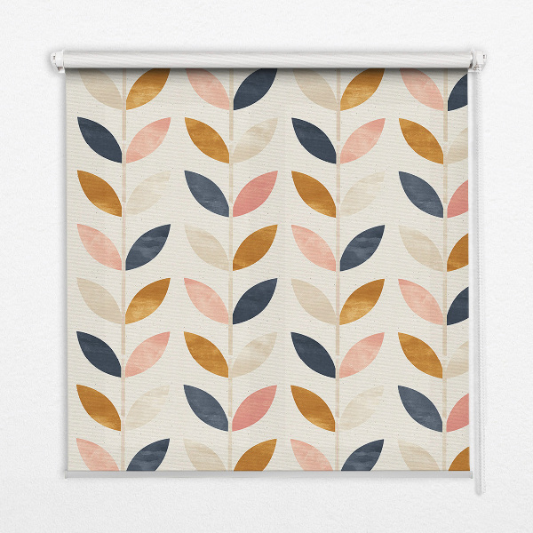 Blackout roller blind for window Leaves