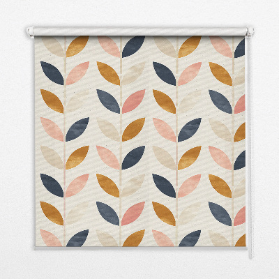 Blackout roller blind for window Leaves