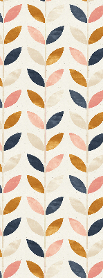 Blackout roller blind with a leaves pattern