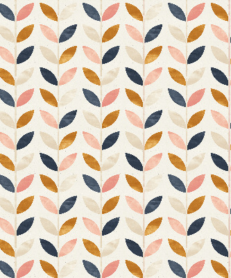 Blackout roller blind with a leaves pattern