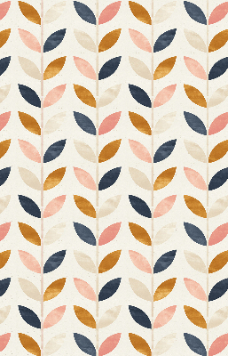 Blackout roller blind with a leaves pattern