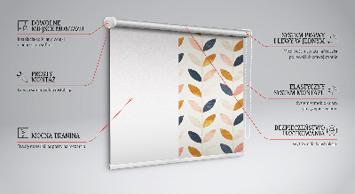 Blackout roller blind for window Leaves