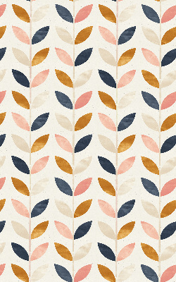 Blackout roller blind with a leaves pattern