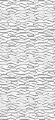 Fabric roller blind for window 3D striped squares