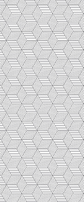 Fabric roller blind for window 3D striped squares