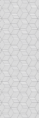 Fabric roller blind for window 3D striped squares