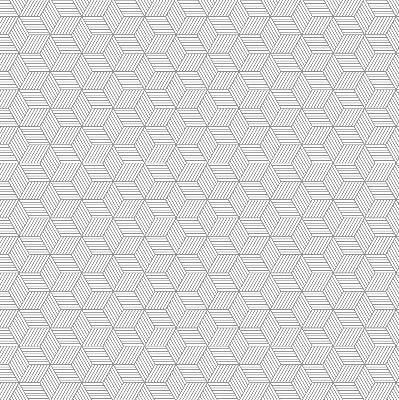 Fabric roller blind for window 3D striped squares