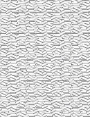 Fabric roller blind for window 3D striped squares