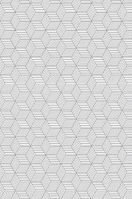 Fabric roller blind for window 3D striped squares