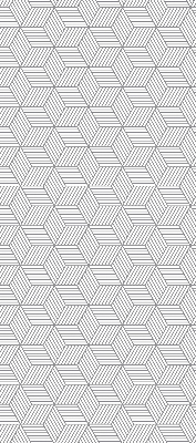 Fabric roller blind for window 3D striped squares