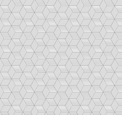 Fabric roller blind for window 3D striped squares
