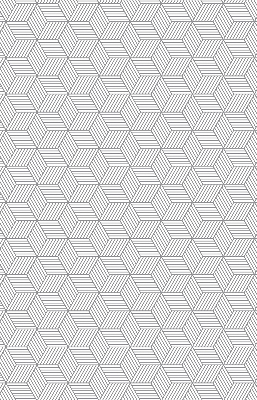 Fabric roller blind for window 3D striped squares design