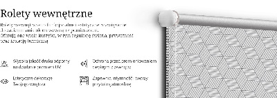 Fabric roller blind for window 3D striped squares