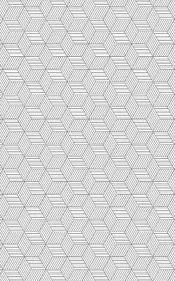 Fabric roller blind for window 3D striped squares design