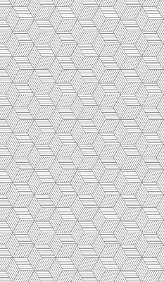 Fabric roller blind for window 3D striped squares