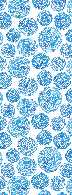 Blackout roller blind Blue petal circles