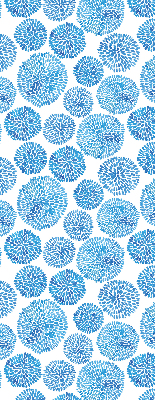 Blackout roller blind Blue petal circles
