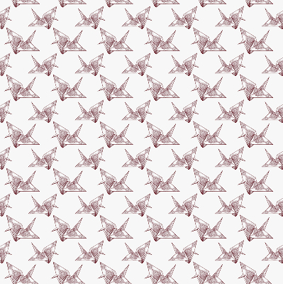 Blackout roller blind for window Origami swans