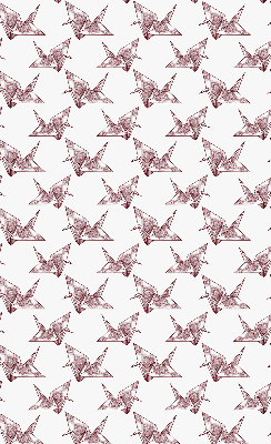 Blackout roller blind for window Origami swans