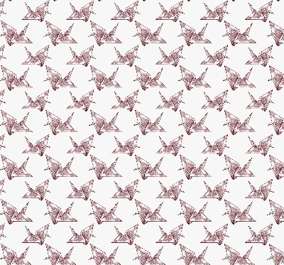 Blackout roller blind for window Origami swans