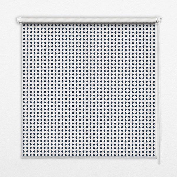 Fabric roller blind for window Black ovals
