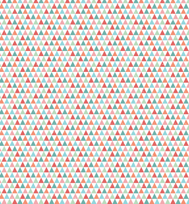 Blackout roller blind with a colorful triangle pattern