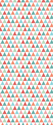 Blackout roller blind with a colorful triangle pattern