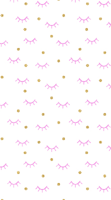 Blackout roller blind for window Drawn eyebrows and dots