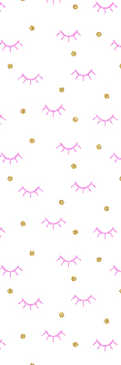 Blackout roller blind for window Drawn eyebrows and dots