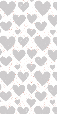 Blackout roller blind gray hearts pattern