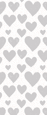 Blackout roller blind Gray hearts