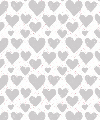 Blackout roller blind Gray hearts