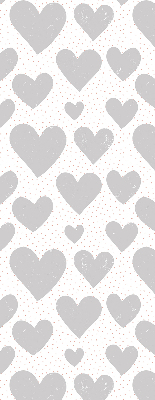 Blackout roller blind Gray hearts