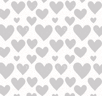 Blackout roller blind Gray hearts