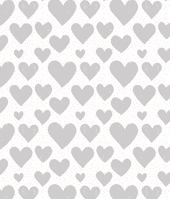 Blackout roller blind Gray hearts