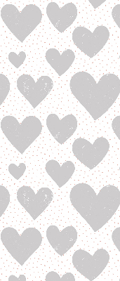Blackout roller blind Gray hearts