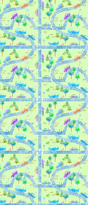 Blackout roller blind for window Streets design