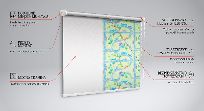 Blackout roller blind for window Streets