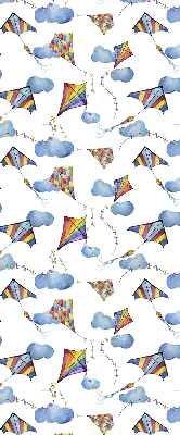 Blackout roller blind with colorful kites print