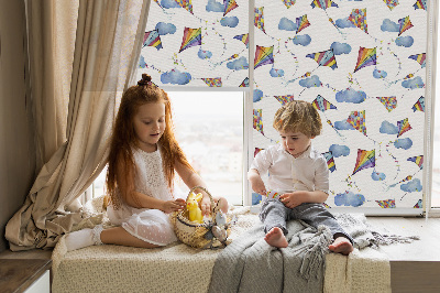 Blackout roller blind Colorful kites