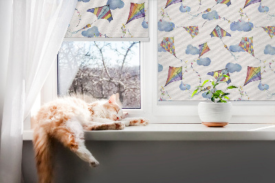 Blackout roller blind Colorful kites