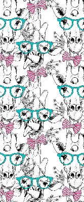 Blackout roller blind for window Giraffe with glasses