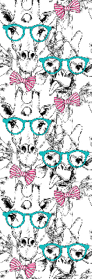 Blackout roller blind for window Giraffe with glasses