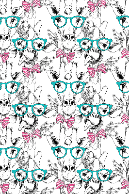 Blackout roller blind for window Giraffe with glasses