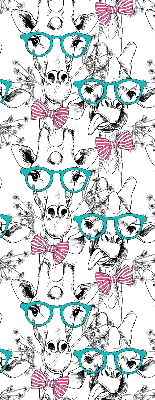Blackout roller blind for window Giraffe with glasses
