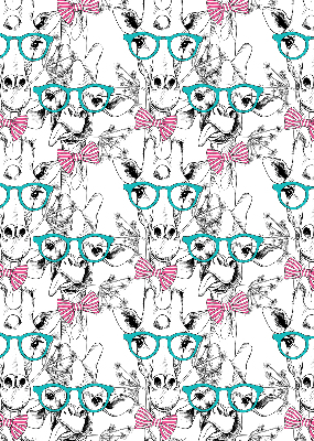 Blackout roller blind for window Giraffe with glasses