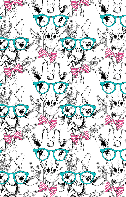 Blackout roller blind for window Giraffe with glasses