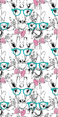 Blackout roller blind for window Giraffe with glasses