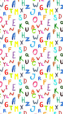 Fabric roller blind for window Colorful letters