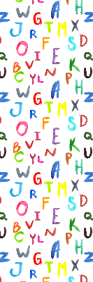 Fabric roller blind for window Colorful letters